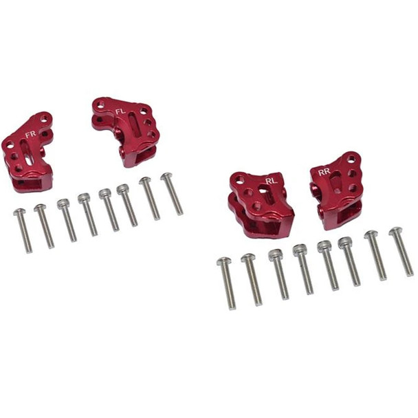 GPM Alum Front/Rear Axle Mount Set for Suspension Links Red : Axial 1/10 RBX10