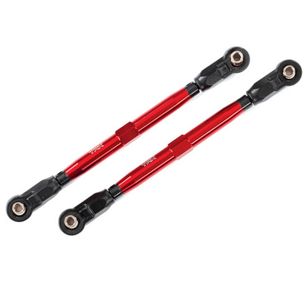 Traxxas 8997R Front Toe Links Tubes Aluminum Red (2) use w/ 8995 Kit : Maxx