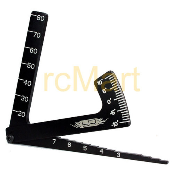 Yeah Racing YT-0056BK 3 in 1 Camber Gauge Black : all 1/8 & 1/10 on road cars