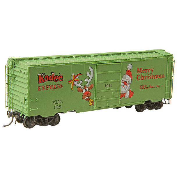 Kadee #6928 2021 Kadee Christmas Car KDC #028 RTR 40' PS-1 Boxcar HO Scale