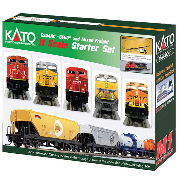Kato 1060020 GE ES44AC GEVO & Mixed Freight Starter Set Canadian National N Scale