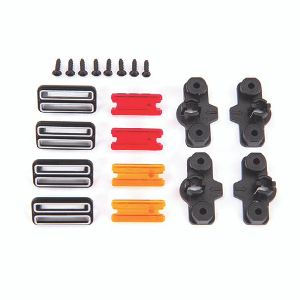 Traxxas 9116 Marker Light Housing (4) / Mount (4) / Lens Red (2) : TRX-4
