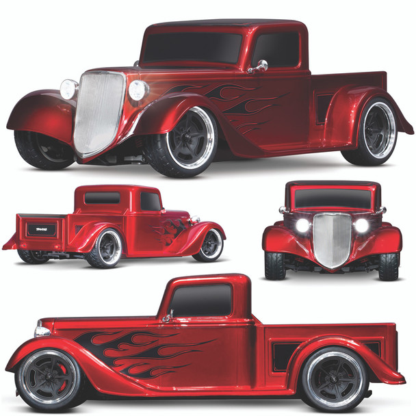 Traxxas 93034-4 1/10 Factory Five 1935 Hot Rod Truck RTR Red w/ Radio
