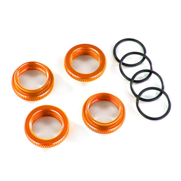 Traxxas 8968A Spring Retainer Adjuster GT-Maxx Alum Orange Shocks (4) : Maxx