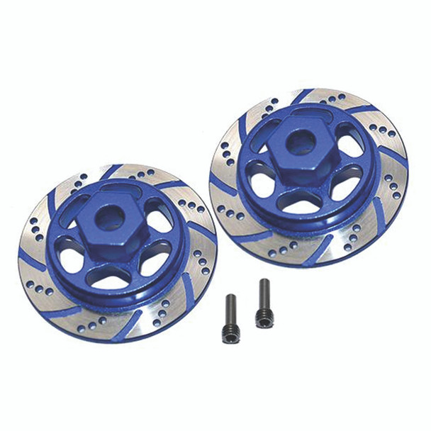 GPM Racing Aluminum Hex w/ Brake Disk Silver / Blue : Axial 1/10 RBX10 Ryft