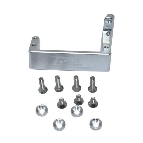 GPM Racing Aluminum Servo Mount Silver : Tamiya 1/10 4WD TA08 PRO