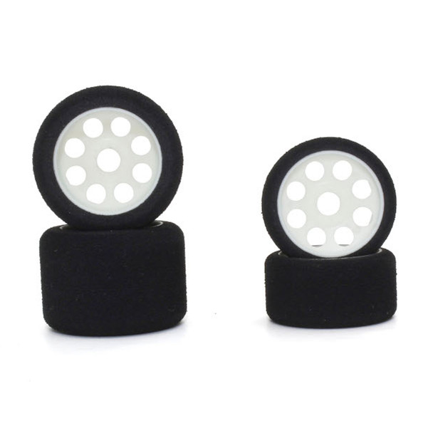 Kyosho EFTH100W Pre-Shaped Small Tires w/ White Wheels (H38/45mm/L25/50mm)