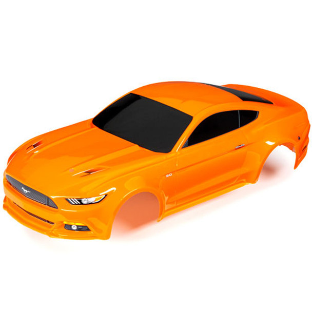 Traxxas 8312T Painted Body Orange w/ Decal Applied : Ford Mustang