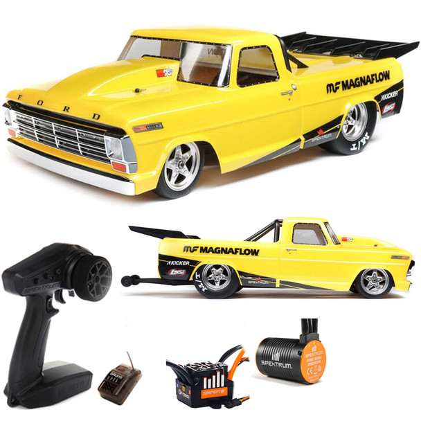 Losi LOS03045T1 1/10 '68 Ford F100 2WD No Prep Drag Truck Brushless RTR Magnaflow