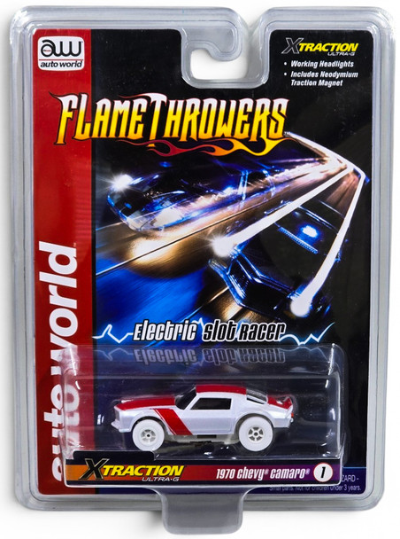 Auto World Xtraction Flamethrower R33 1970 Chevrolet Camaro iWheels HO Slot Car