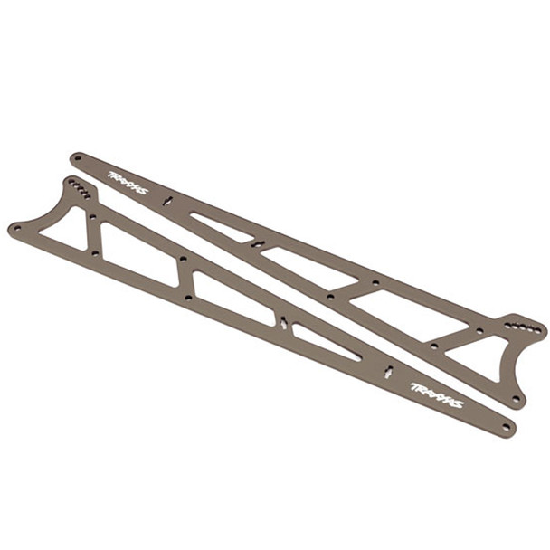 Traxxas 9462 Aluminum Side Plates Wheelie Bar Charcoal Gray (2) : Drag Slash