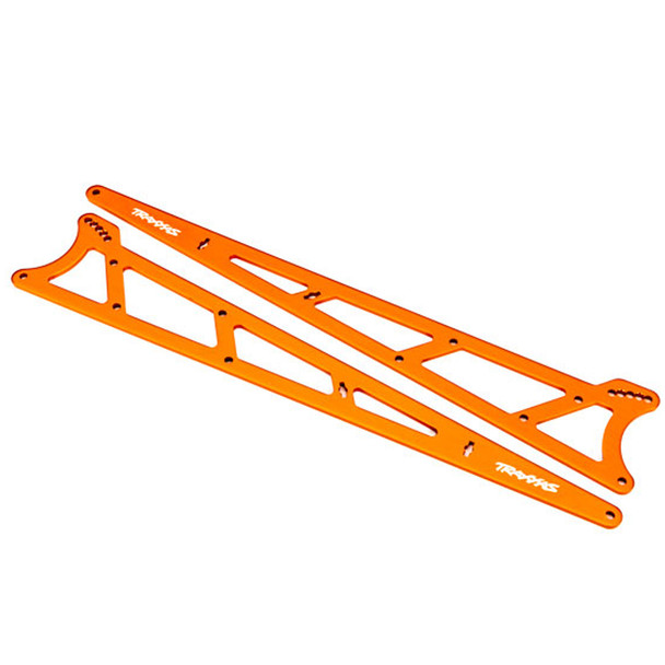 Traxxas 9462A Aluminum Side Plates Wheelie Bar Orange (2) : Drag Slash