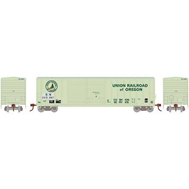 Athearn ATH17276 50' FMC Offset DD Box - BN/UofO #223667 Freight Car N Scale