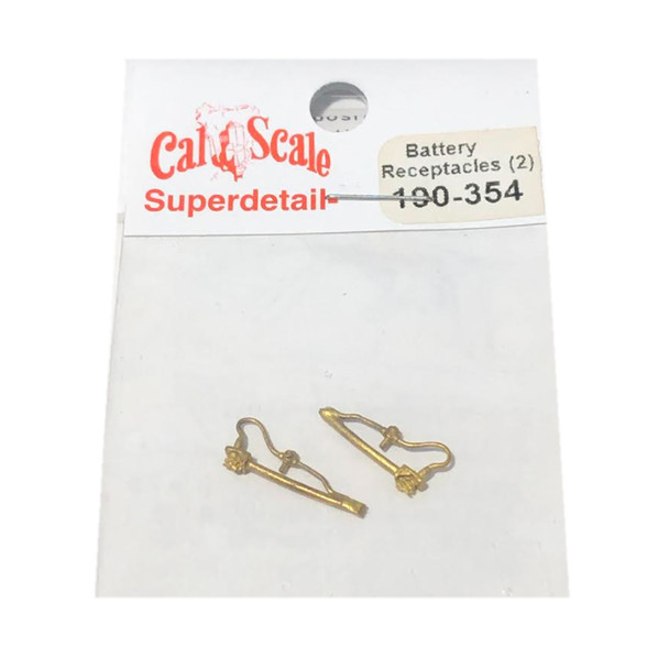 Cal Scale 190-354 Battery Receptacles (2) HO Scale
