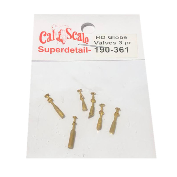 Cal Scale 190-361 Globe Valves - 2 & 3" HO Scale