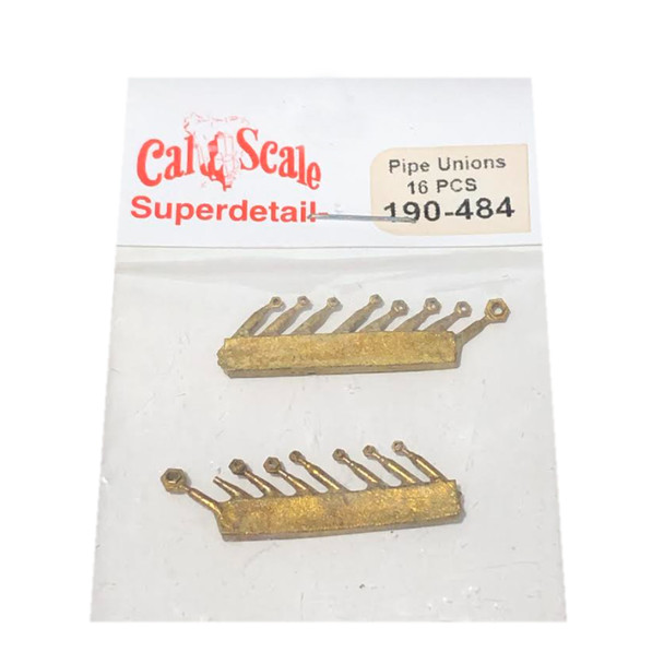 Cal Scale 190-484 Steam Loco Pipe Unions Hexagonal  (8 Small / 6 Med /2 Lg) HO Scale