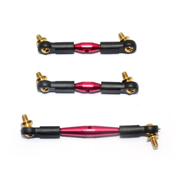 GPM Racing Aluminum Tie Rod For Servo & Steering Red : Tamiya CC01