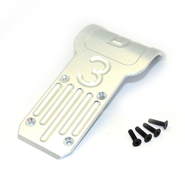 GPM Racing Aluminum Rear Bumper Silver : 1/10 Tamiya DT-03