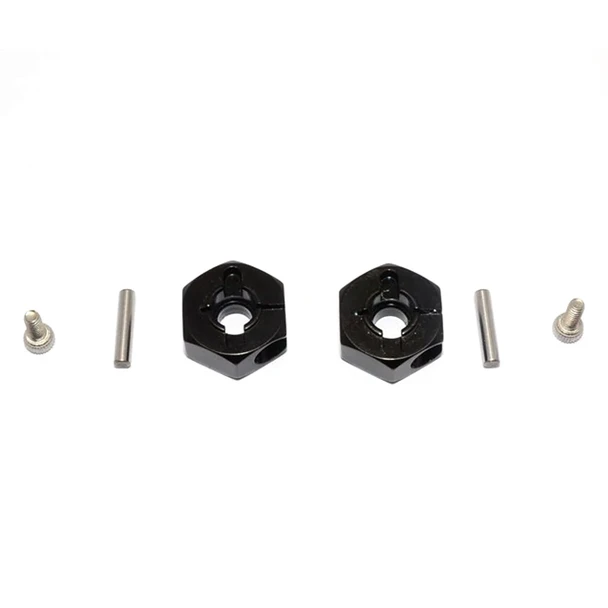 GPM Racing Aluminum Rear Wheel Hex Adapter Black : 1/10 Tamiya DT-03