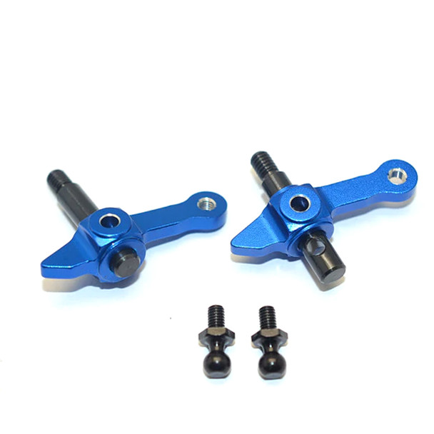 GPM Racing Aluminum Front Knuckle Arm Blue : 1/10 Tamiya DT-03