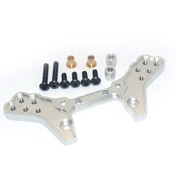 GPM Racing Aluminum Rear Shock Tower Silver : 1/10 Tamiya DT-03