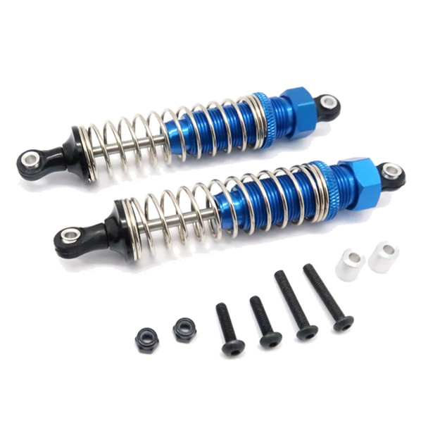 GPM Aluminum Rear Adjustable Plastic Ball Top 90mm Shock Blue : Tamiya DT-03