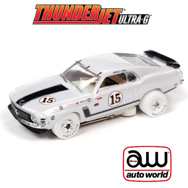 Auto World Thunderjet R30 Pamelli Jones 1970 Ford Mustang iWheels HO Slot Car