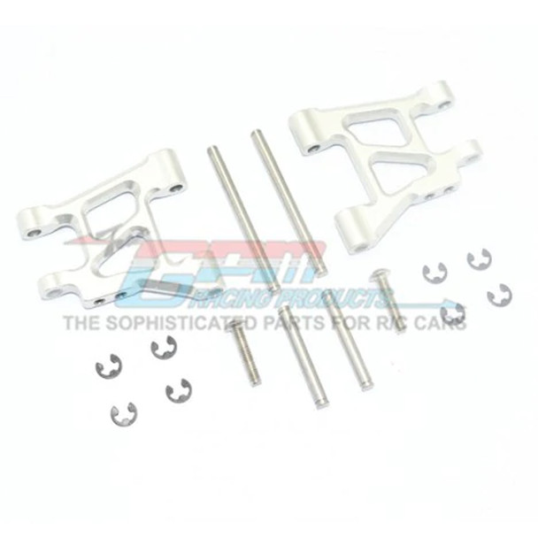 GPM Racing Aluminum Front Arm Set Silver : 1/10 Tamiya TA02