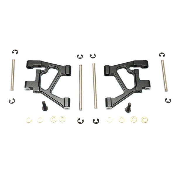 GPM Racing Aluminum Rear Lower Arm Set Black : 1/10 Tamiya TA02