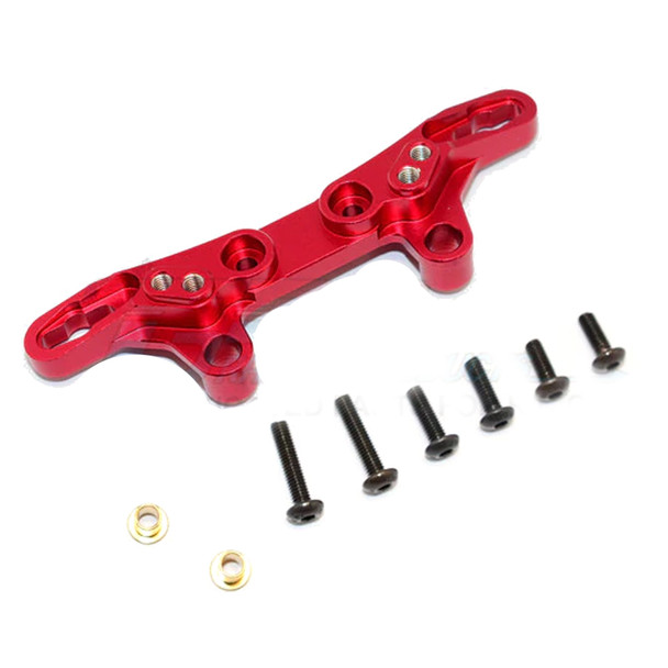 GPM Racing Aluminum Front / Rear Damper Plate Red : Tamiya TT-02