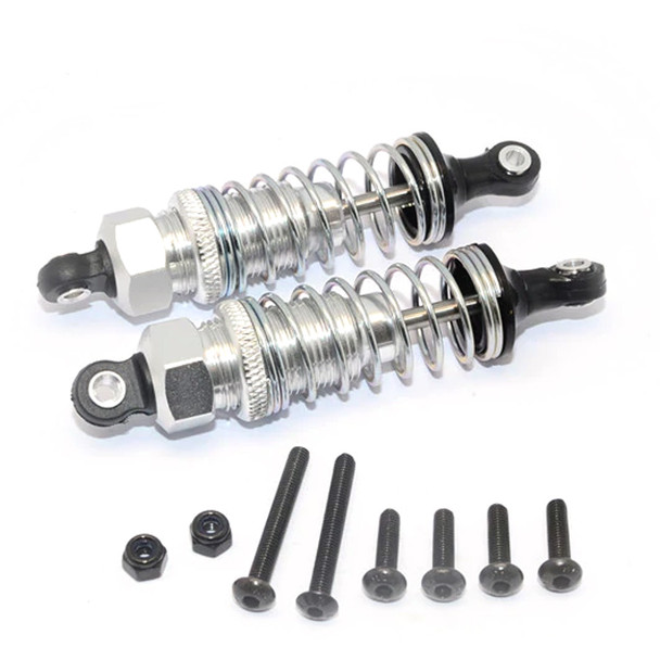 GPM Aluminum Front Adjustable Spring Damper (70mm) Silver : Tamiya TT-02B