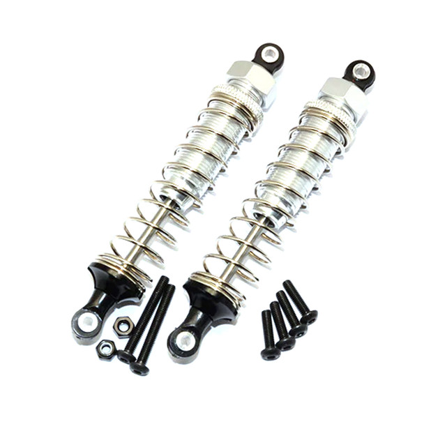 GPM Aluminum Rear Adjustable Spring Damper (95mm) Silver : Tamiya TT-02B