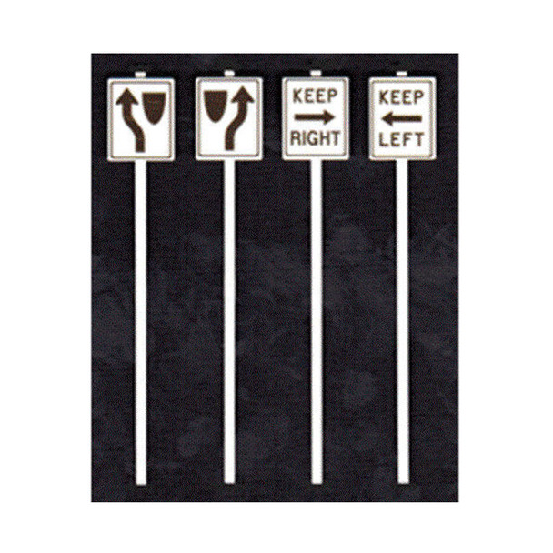 Tichy Train Group 3546 Keep Left & Right Signs (8) S Scale