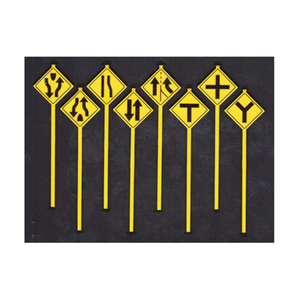 Tichy Train Group 3550 Road Path Warning Signs - Set #3 (8) S Scale