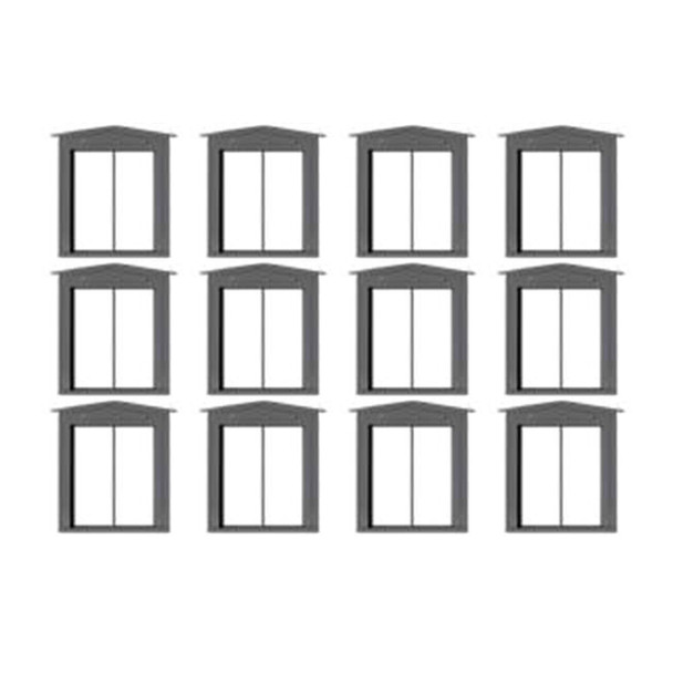 Tichy Train Group 8303 2-Pane Peaked Window with Precut Glazing (12) HO Scale