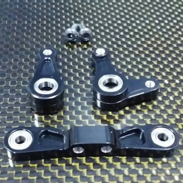 GPM Racing Aluminum Steering Assembly w/ 5X8 Bearings Black : Tamiya XV-01