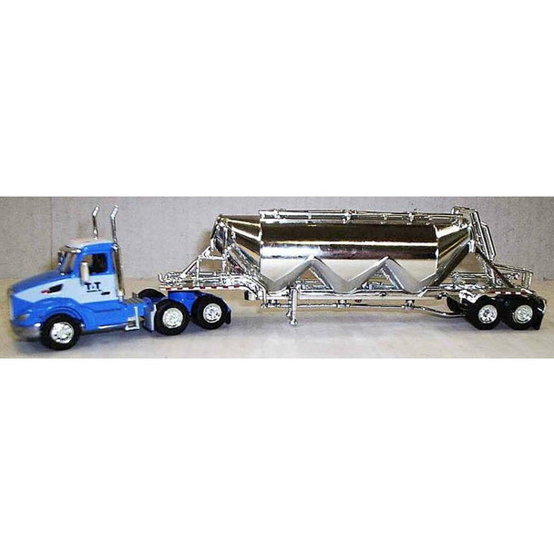 Trucks n Stuff - Peterbilt 579 Tractor w/ Pneumatic Semi Trailer T&T Trucking HO Scale