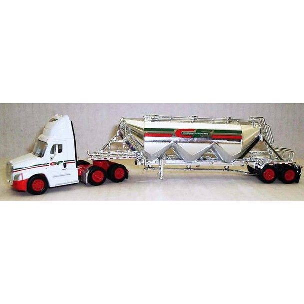 Trucks n Stuff Freightliner Cascadia Tractor w/Pneumatic Semi Trailer Consolidated Freightways HO Scale