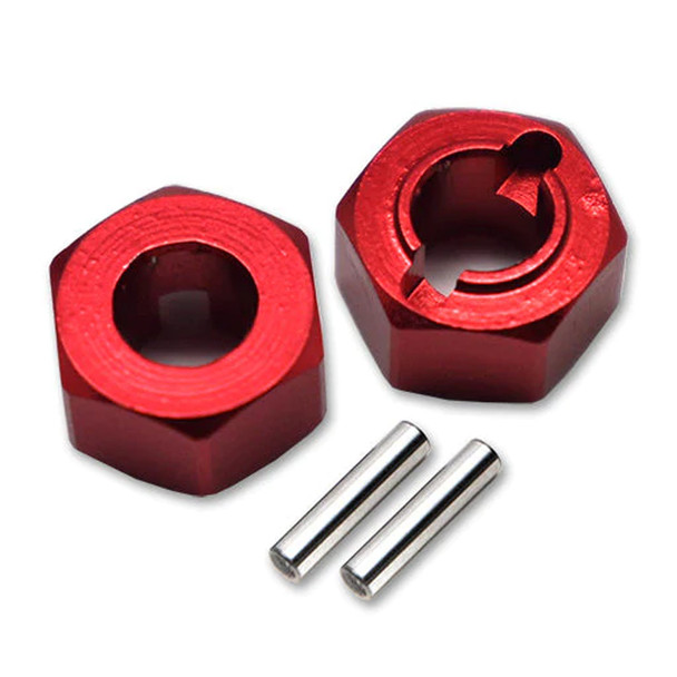 GPM Aluminum Rear Wheel Hex Adapters 5mm Thick Red : Losi 1/18 Mini-T 2.0