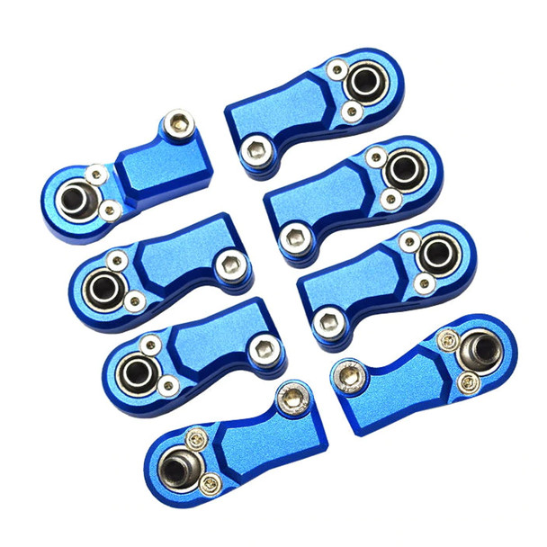 GPM Racing Front Link Bar Aluminum Ball Ends Blue : Axial 1/6 SCX6