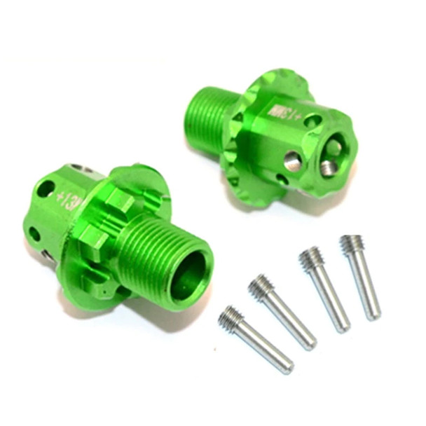GPM Racing Aluminum 13mm Hex Adapters Green : Team Corally 1/10 Sketer