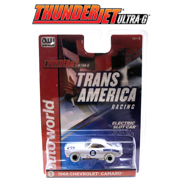 Auto World Thunderjet R32 Mark Donohue 1968 Chevy Camaro iWheels #6 HO Slot Car