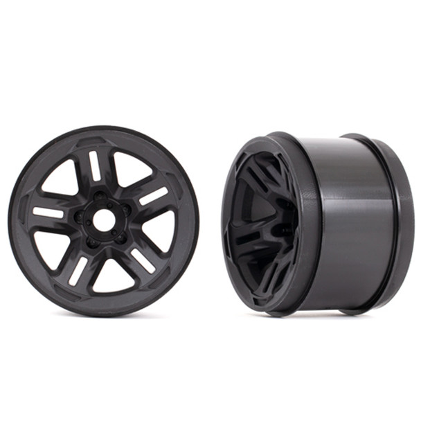 Traxxas 9671 17mm Splined Hex 3.8" Black Wheels (2) : Sledge