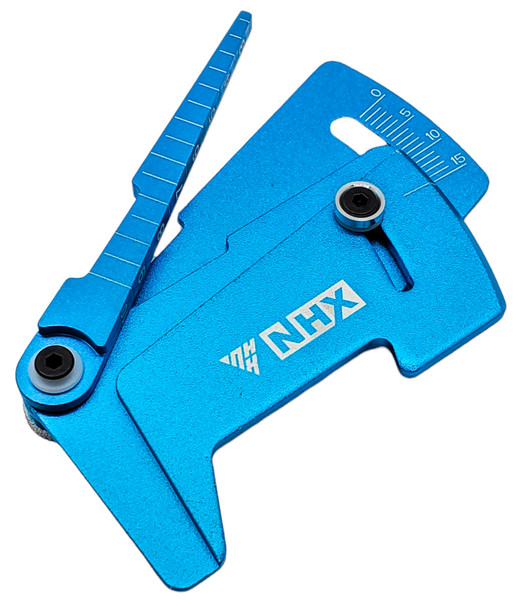 NHX RC Aluminum Camber & Ride Height Gauge Tool - 1/10 1/8 On-road - Blue