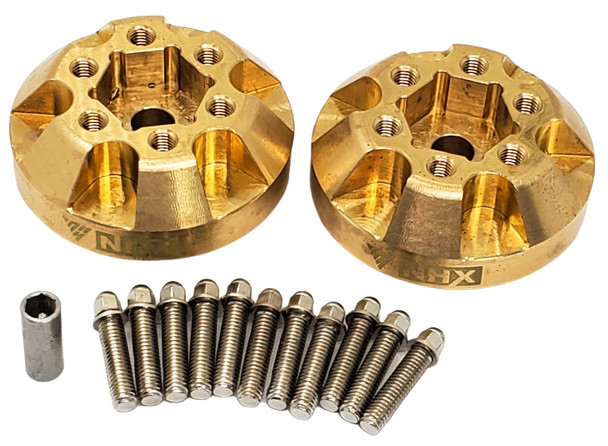 NHX RC Brass Wheel Weight Hub 12mm Hex (+6mm extended) 2Pcs: 1.9/2.2 Wheel