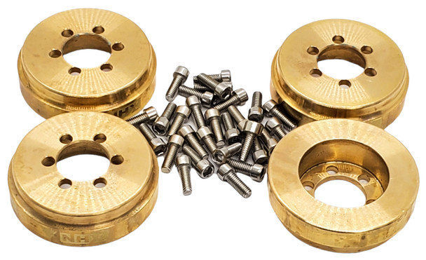 NHX RC Brass Wheel Weight 65g each (4Pcs) : 1.9/2.2 Crawler Wheel