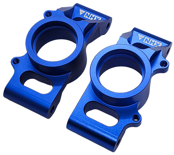 NHX RC Aluminum Rear Hub Carriers (2pc)- Blue: Traxxas 1/5 X-MAXX 8S