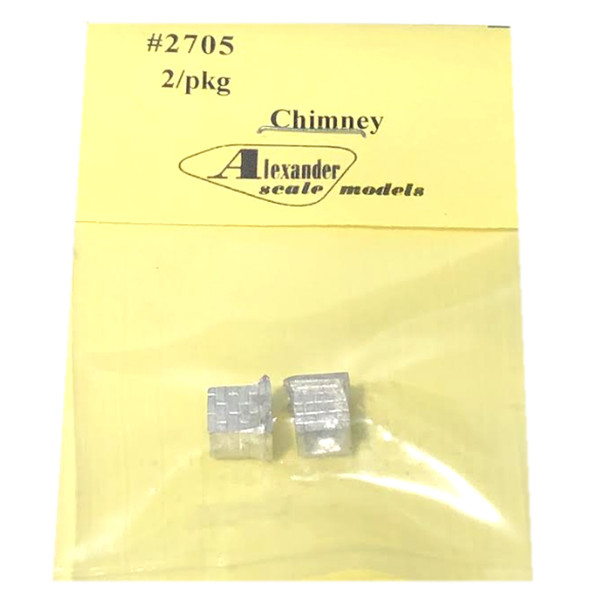 Alexander Scale Models 2705 Chimney – Brick (2) HO Scale
