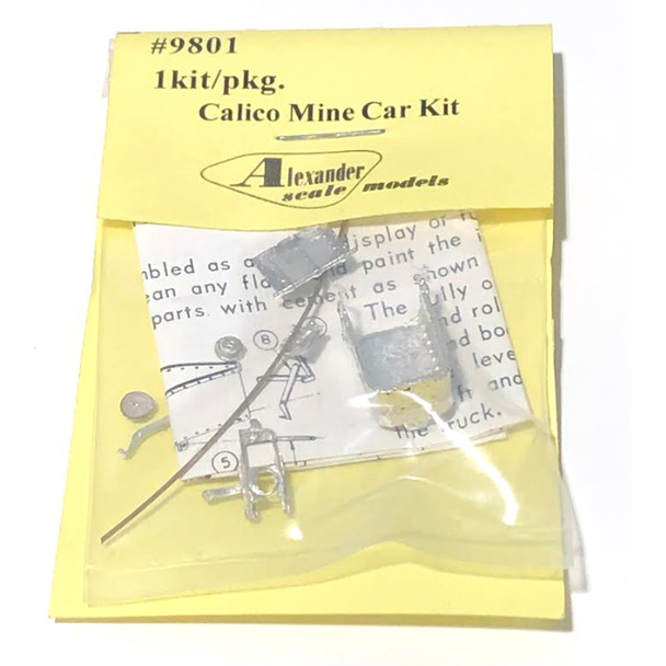 Alexander Scale Models 9801 Calico Mine Car Kit 18'' Gauge HO Scale