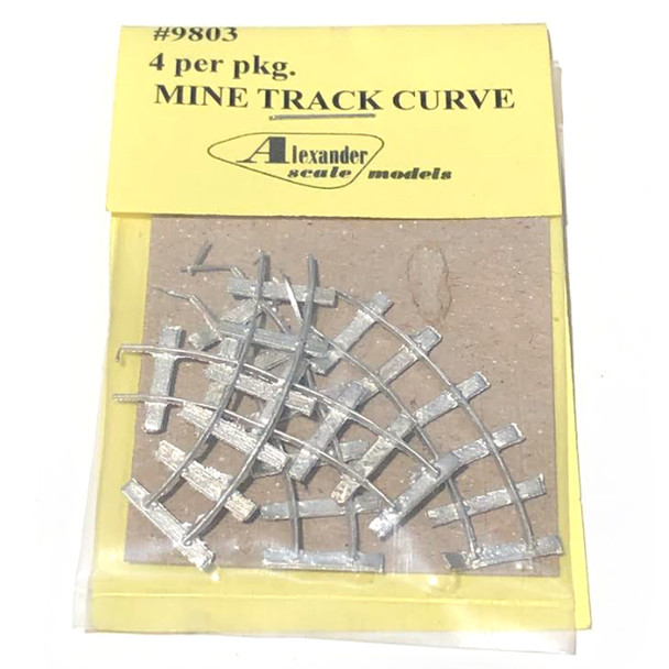 Alexander Scale Models 9803 18″ Gauge Curved Mine Track (4) HO Scale